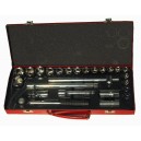 Coffret mécanicien 1/2" 25 pièces professionnel 